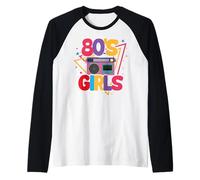 I Love The 80's Slogan, 80s-Themed Party Costume for Girls Camiseta Manga Raglan