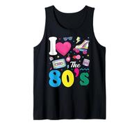 I Love The 80's Slogan, 80s-Themed Party Costume for Women Camiseta sin Mangas
