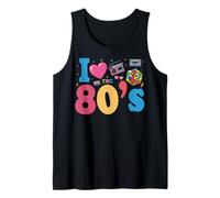 I Love The 80's Slogan, 80s-Themed Party Costume for Women Camiseta sin Mangas
