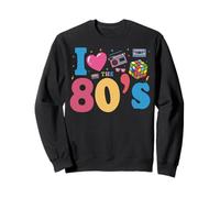 I Love The 80's Slogan, 80s-Themed Party Costume for Women Sudadera