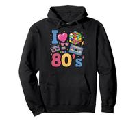 I Love The 80's Slogan, 80s-Themed Party Costume for Women Sudadera con Capucha