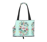 I Love The 90s Ilustración impresa bolsa de hombro para mascotas, ligera, transpirable, bolsa de viaje para mascotas, 26 x 34 cm, juego de viaje para mascotas de fin de semana