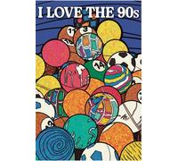 I Love the 90s Notebook: Mini jumping balls | Hand-Drawn Retro Nostalgia Journal: Lined Notebook for 90s Kids, Retro Lovers & Nostalgia Fans