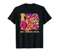 I Love The 90s Retro Vintage Halloween Costume Mujeres Hombres 90s Camiseta, Hombre, Negro, 4XL