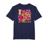 I Love The 90s Retro Vintage Halloween Costume Mujeres Hombres 90s Camiseta, Hombre Tallas Grandes, Azul Marino, 2X Alto