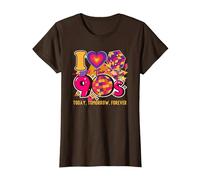 I Love The 90s Retro Vintage Halloween Costume Mujeres Hombres 90s Camiseta, Mujer, Marrón, XS