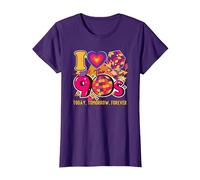 I Love The 90s Retro Vintage Halloween Costume Mujeres Hombres 90s Camiseta, Mujer, Morado, M