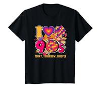 I Love The 90s Retro Vintage Halloween Costume Mujeres Hombres 90s Camiseta, Niños, Negro, 2 años