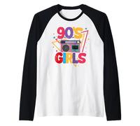 I Love The 90's Slogan, 90s-Themed Party Costume for Girls Camiseta Manga Raglan