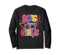 I Love The 90's Slogan, 90s-Themed Party Costume for Girls Manga Larga