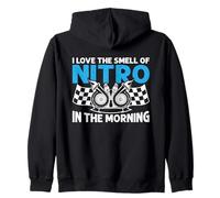 I Love The Smell Of Nitro In The Morning Drag Racing Sudadera con Capucha