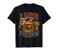 I Love The Taste of Freedom 4 de Julio BBQ Food Funny Camiseta
