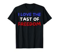I Love The Taste of Freedom Parejas a Juego 4 de Julio Camiseta