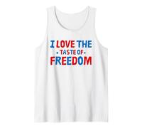 I Love The Taste of Freedom Patriotic 4th of July USA tee Camiseta sin Mangas