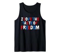 I Love The Taste of Freedom Patriotic 4th of July USA tee Camiseta sin Mangas