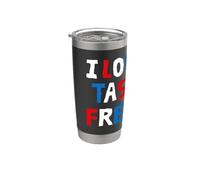 I Love The Taste of Freedom Patriotic 4th of July USA Tee Vaso térmico de acero inoxidable de doble pared