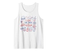 I Love The Taste of Freedom Vintage American Foods Gráfico Camiseta sin Mangas