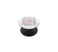 I Love The Taste of Freedom Vintage American Foods Gráfico PopSockets PopGrip Adhesivo