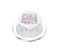 I Love The Taste of Freedom Vintage American Foods Gráfico PopSockets PopGrip para MagSafe