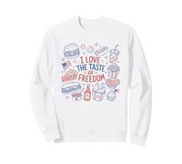 I Love The Taste of Freedom Vintage American Foods Gráfico Sudadera