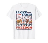 I Love The Taste of Freedom Vintage American Foods Mascotas Camiseta