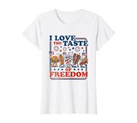 I Love The Taste of Freedom Vintage American Foods Mascotas Camiseta gráfica económica