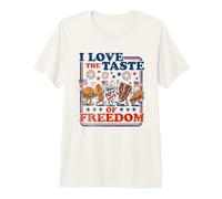 I Love The Taste of Freedom Vintage American Foods Mascotas Camiseta Premium