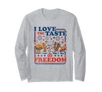 I Love The Taste of Freedom Vintage American Foods Mascotas Manga Larga