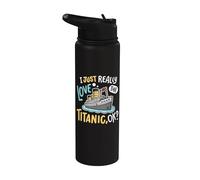 I Love The Titanic Funny RMS Ship Hombres Mujeres Niños Stainless Steel Insulated Water Bottle