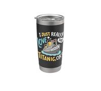 I Love The Titanic Funny RMS Ship Hombres Mujeres Niños Vaso térmico de acero inoxidable de doble pared