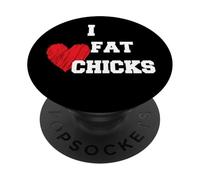 I Love Thick Girls Bold Funny Heart Humor Design Tees PopSockets PopGrip Adhesivo