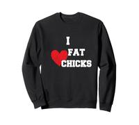 I Love Thick Girls Bold Funny Heart Humor Design Tees Sudadera