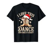 I Love This Dance Cómo Comienza Line Dance Christmas Camiseta