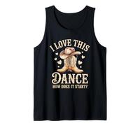I Love This Dance ¿Cómo Comienza Line Dance Western Camiseta sin Mangas