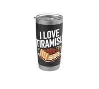 I Love Tiramisú Italian Treat Fun Vaso térmico de acero inoxidable de doble pared