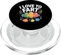 I Love To Fart Rainbow Nubes Música Diversión PopSockets PopGrip para MagSafe