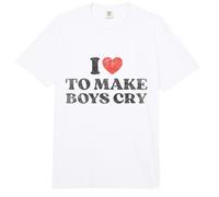 I Love To Make Boys Cry Girls Women Cute Trashy Y2K Ropa Comfort Colors Adult Heavyweight T-Shirt