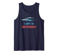 I Love To Motorboat Velero Capitán del Mar Camiseta sin Mangas