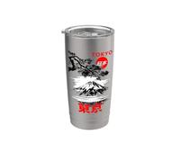 I Love Tokyo, Tokio Japón Monte Fuji, Tokio Gráfico de Moda Vaso térmico de acero inoxidable de doble pared