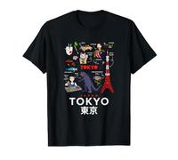 I Love Tokyo, Wonderful Tokyo Japan Childish Culture Doodles Camiseta gráfica económica