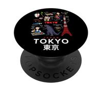 I Love Tokyo, Wonderful Tokyo Japan Childish Culture Doodles PopSockets PopGrip Adhesivo