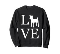 I Love Toy Fox Terrier Dog Lover White Graphic Dueño de Mascota Sudadera