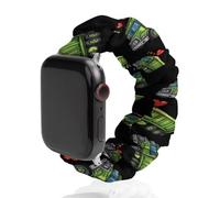 I Love Trash Garbage Trucks Scrunchie - Correa de repuesto elástica suave compatible con Apple Watch, 42mm/44mm, Acero inoxidable, No es una piedra preciosa