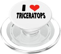 I Love Triceratops - Dinosaurio corazón Dinos Paleontólogo PopSockets PopGrip para MagSafe
