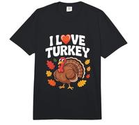 I Love Turkey Acción de Gracias Humor Diversión Comfort Colors Adult Heavyweight T-Shirt