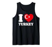 I Love Turkey Me Encanta Turquía Bandera Turca Camiseta sin Mangas