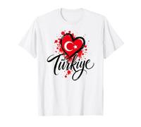 I Love Turkey Vacaciones Viaje Corazón Bandera Souvenir Art Camiseta