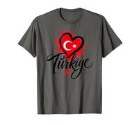 I Love Turkey Vacaciones Viaje Corazón Bandera Souvenir Art Camiseta