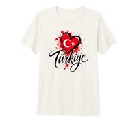 I Love Turkey Vacaciones Viaje Corazón Bandera Souvenir Art Camiseta Premium