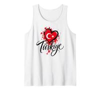 I Love Turkey Vacaciones Viaje Corazón Bandera Souvenir Art Camiseta sin Mangas